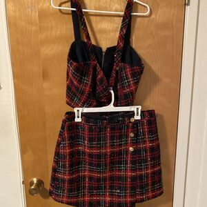 Lulus Tweed Skirt Set Sz XL